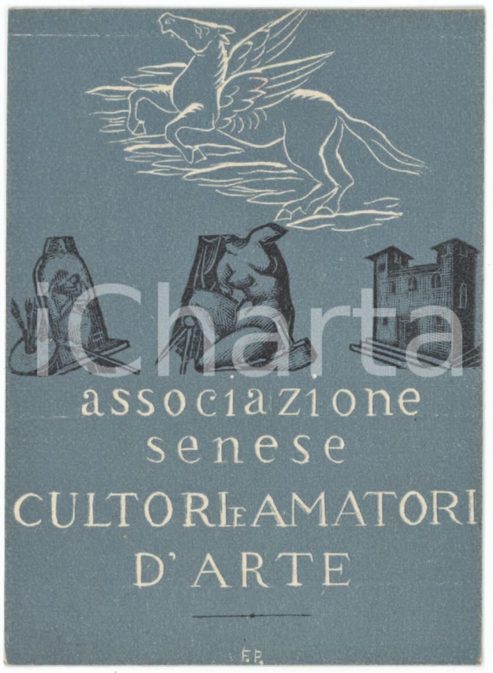 1949 SIENA Associazione senese cultori e amatori d'arte - Tessera 6x9 cm