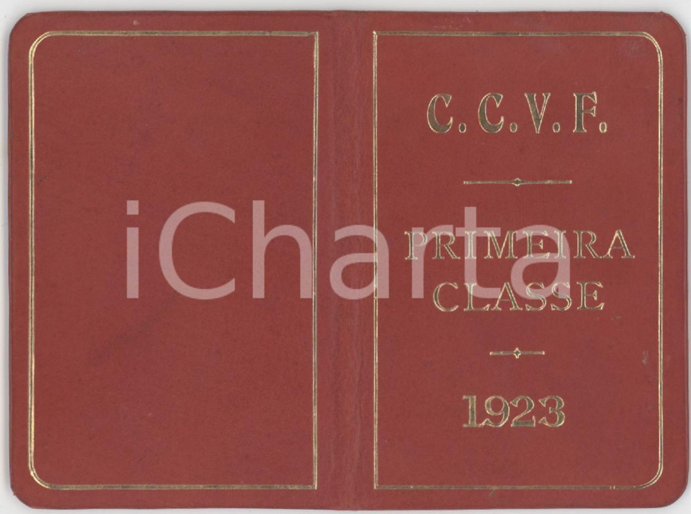 1923 PORTUGAL - CCVF Passe livre conceido ao snr. VISCONDE DE MORAIS 7x10 cm