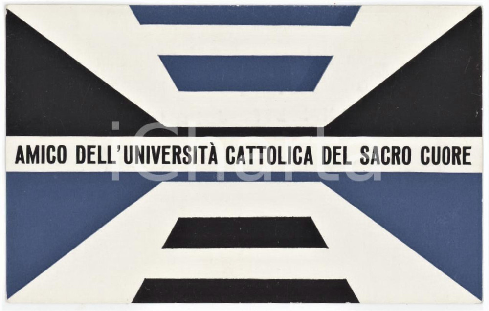 1960 ca MILANO Amici dell'Università Cattolica del Sacro Cuore - Tessera 10x6 cm Tessera d'epoca.  CONDIZIONI:FAIR/discreto Lievi smussature agli angoliFORMATO: 10x6 cm originale e autentica 1