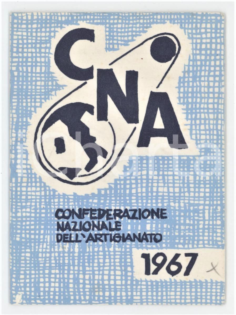 1967 NOVELLARA Conf. artigianato CNA Tessera Adriano FERMENTINI Barbiere