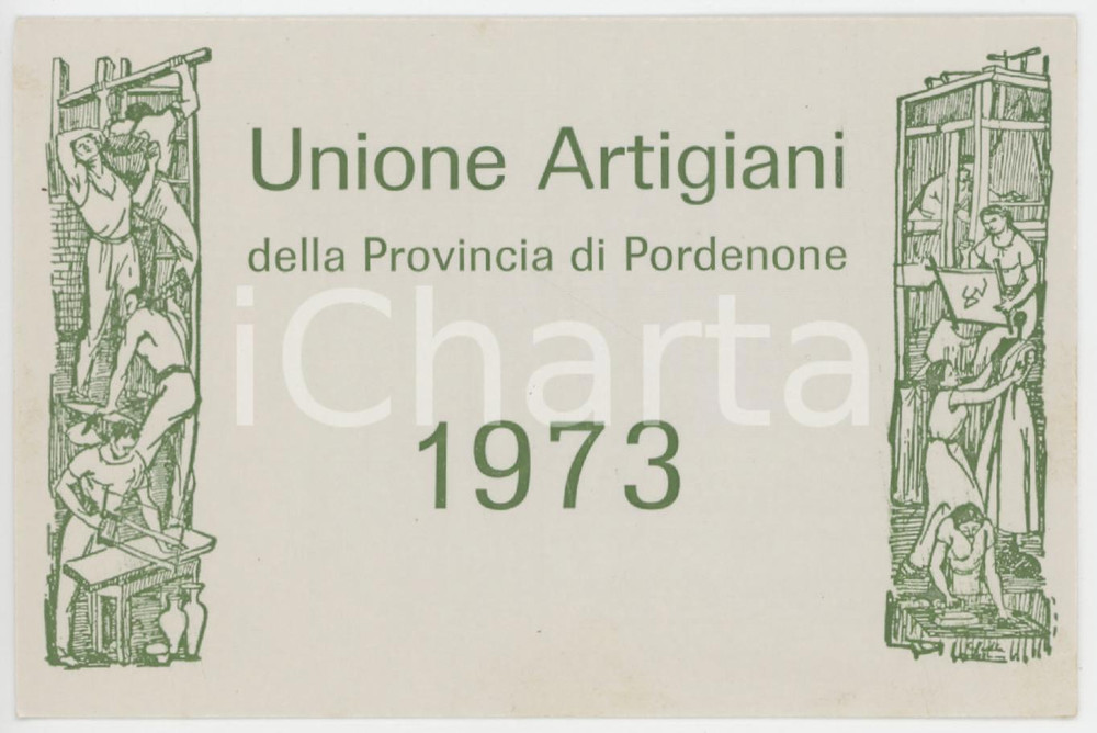 1973 PRATA DI PORDENONE Confederazione italiana artigianato - Tessera 10x7 cm