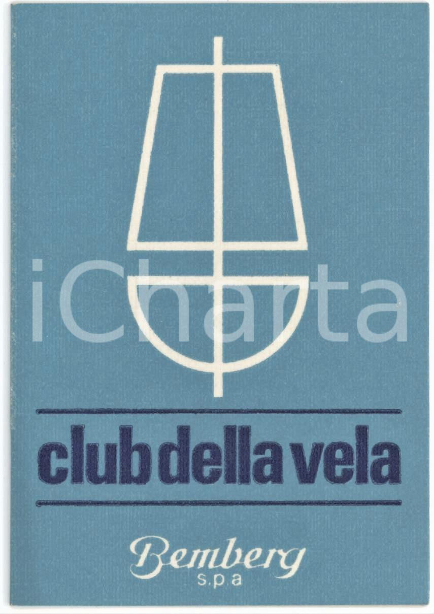 1960 ca GOZZANO - BEMBERG S.P.A. Club della vela - Tessera 7x10 cm