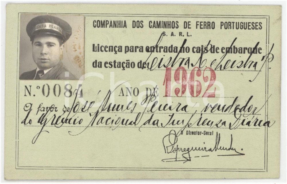 1962 LISBOA Caminhos de ferro portugueses - Lincenca entrada no cais de embarque
