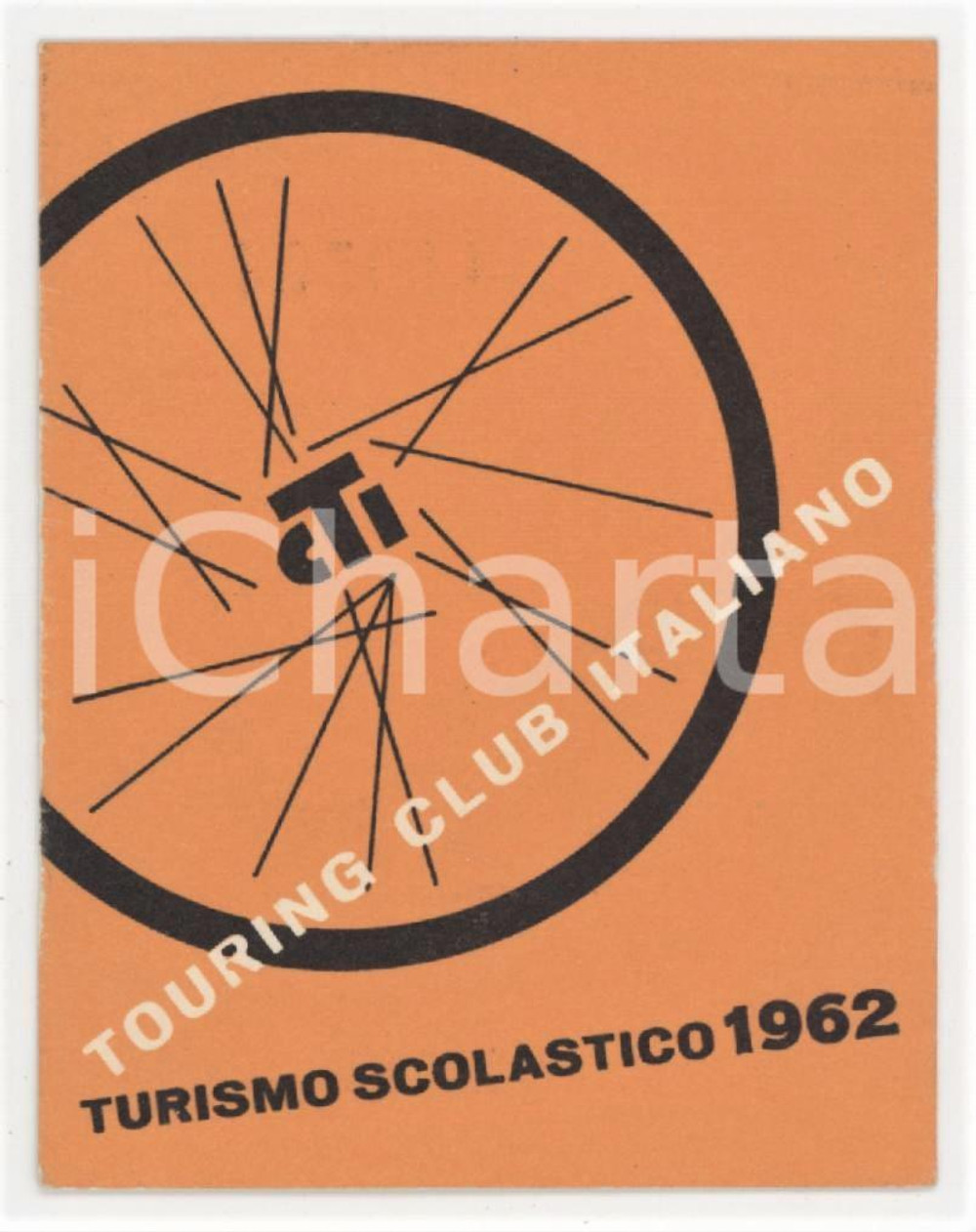 1962 TCI Touring Club Italiano - Turismo scolastico - Tessera 6x8 cm Tessera d'epoca. GOOD/buono  Formato: 6x8 cm originale e autentica 1