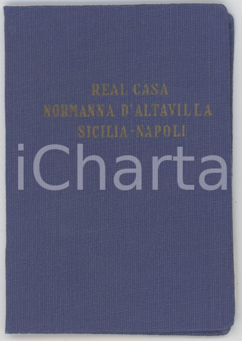 1950 ca VENEZIA Real Casa Normanna d'Altavilla Sicilia - Napoli - Tessera 6x9 cm