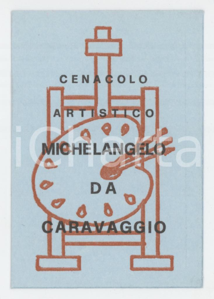 1970 ca BERGAMO Cenacolo artistico Michelangelo da Caravaggio - Tessera 5x8 cm