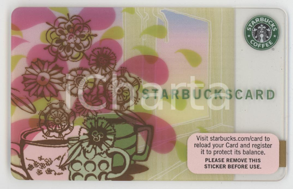 2007 USA - STARBUCKS COFFEE COMPANY Illustrated card 8x5 cm (1) Tessera d'epoca. GOOD/buono  Formato: 8x5 cm originale e autentica 1