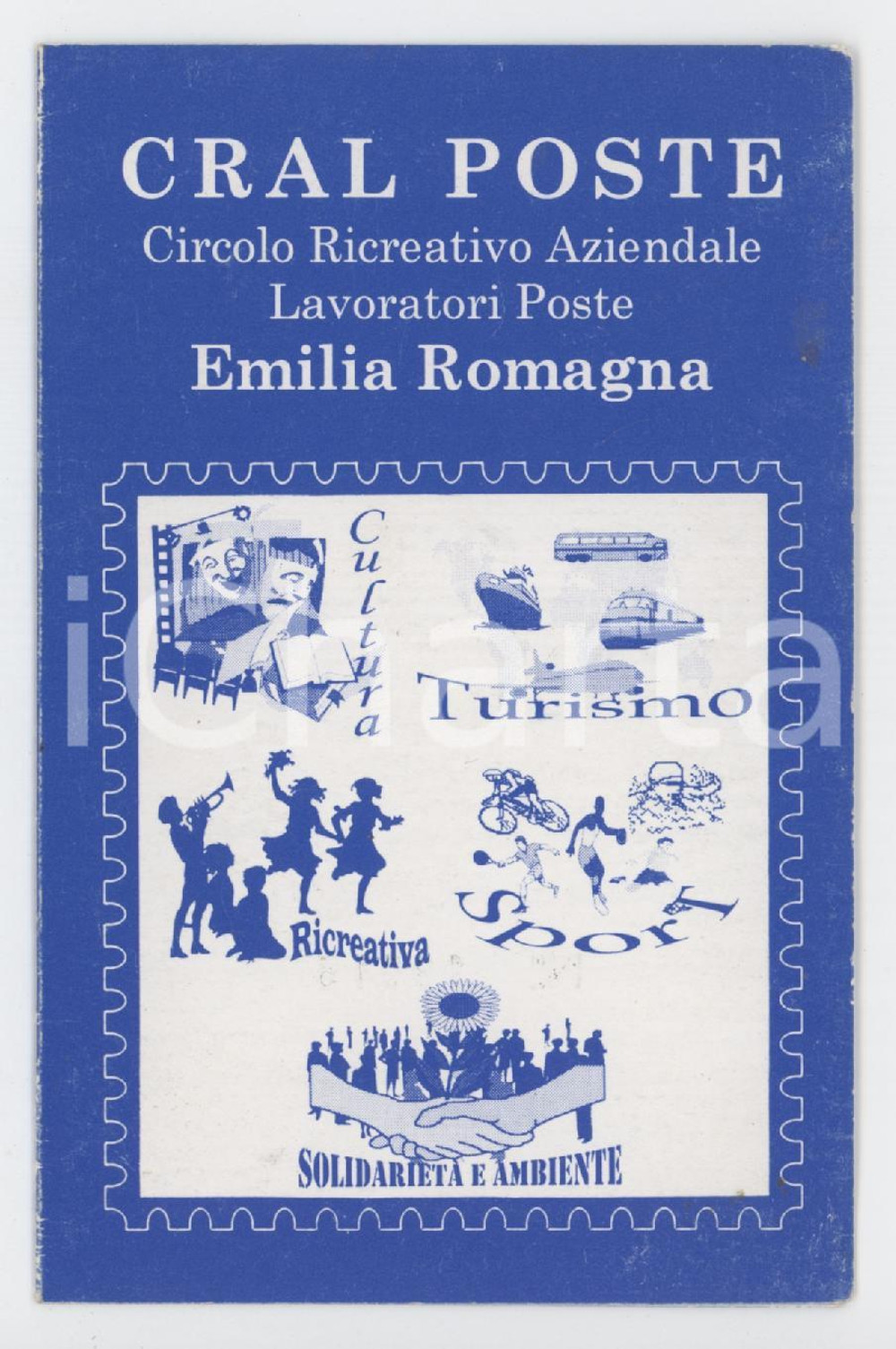 1997 PARMA - CRAL POSTE Circolo ricreativo Poste REGGIO EMILIA Tessera 7x10 cm