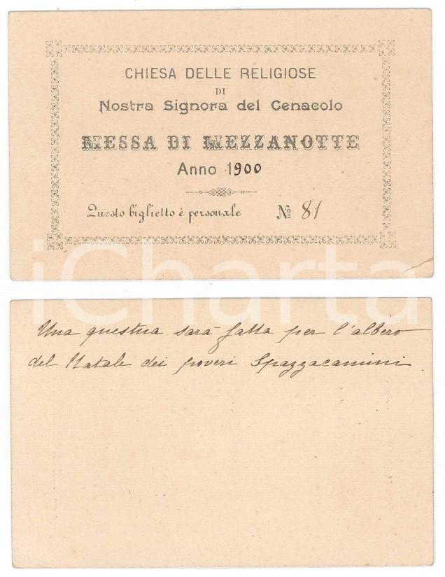 1900 ROMA Nostra Signora del Cenacolo - Questua albero di Natale spazzacamini