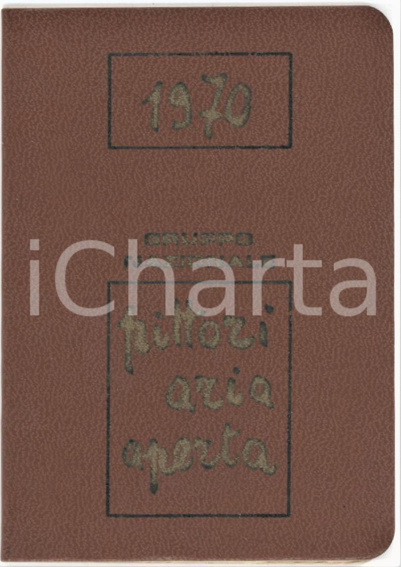 1970 MILANO Gruppo Nazionale Pittori aria aperta Tessera Antonietta CURCI DARMA