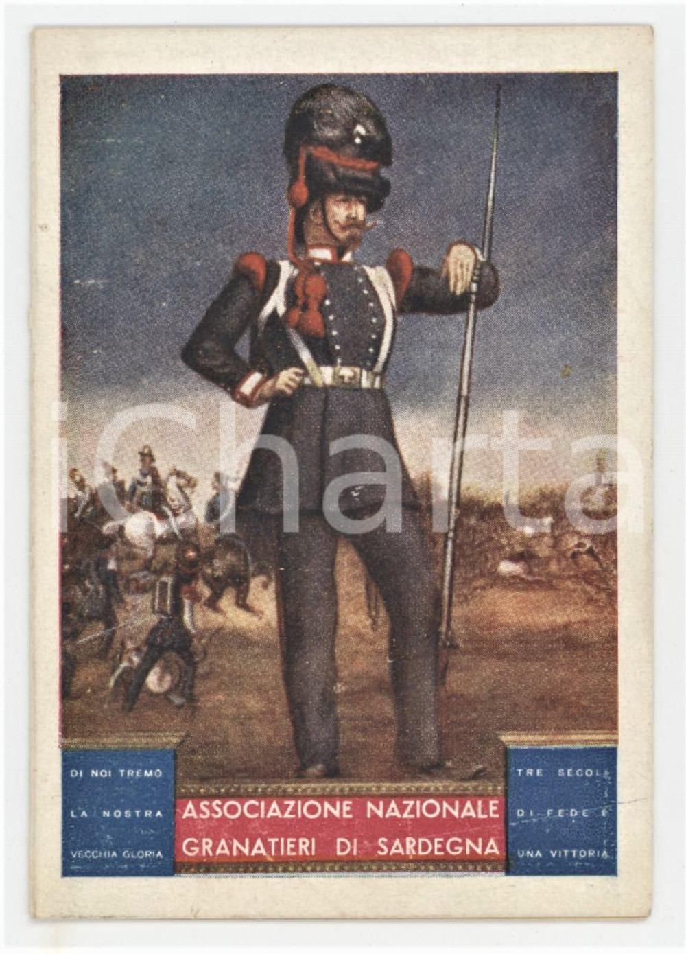 1961 TRIESTE Associazione Nazionale Granatieri di Sardegna - Tessera 7x10 cm