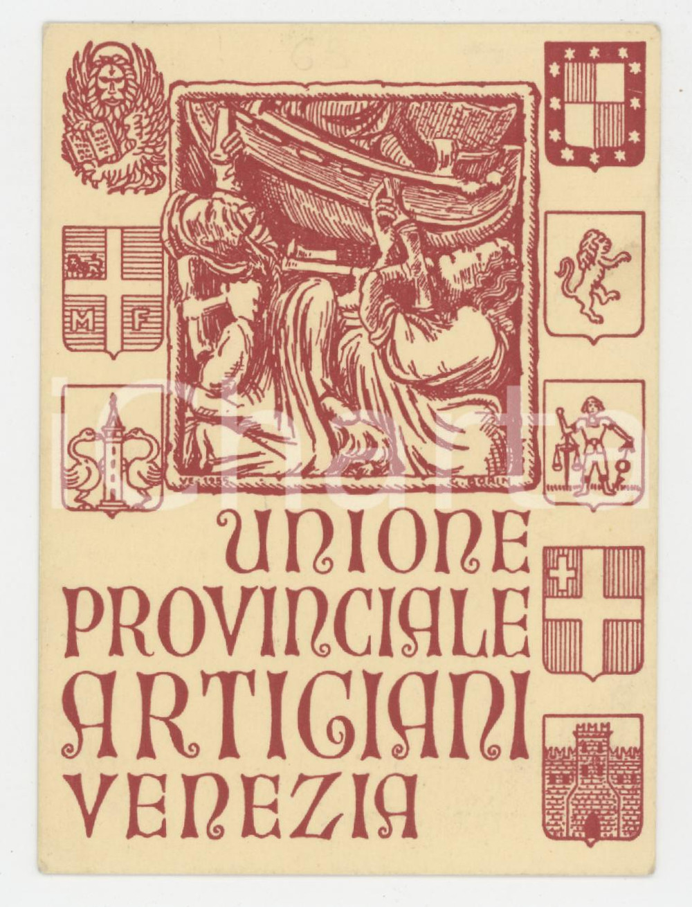 1968 VENEZIA - MARGHERA Unione provinciale artigiani - Tessera di un barbiere Tessera d'epoca. FAIR/discreto Lievi smussature agli angoli Formato: 7x10 cm originale e autentica 1