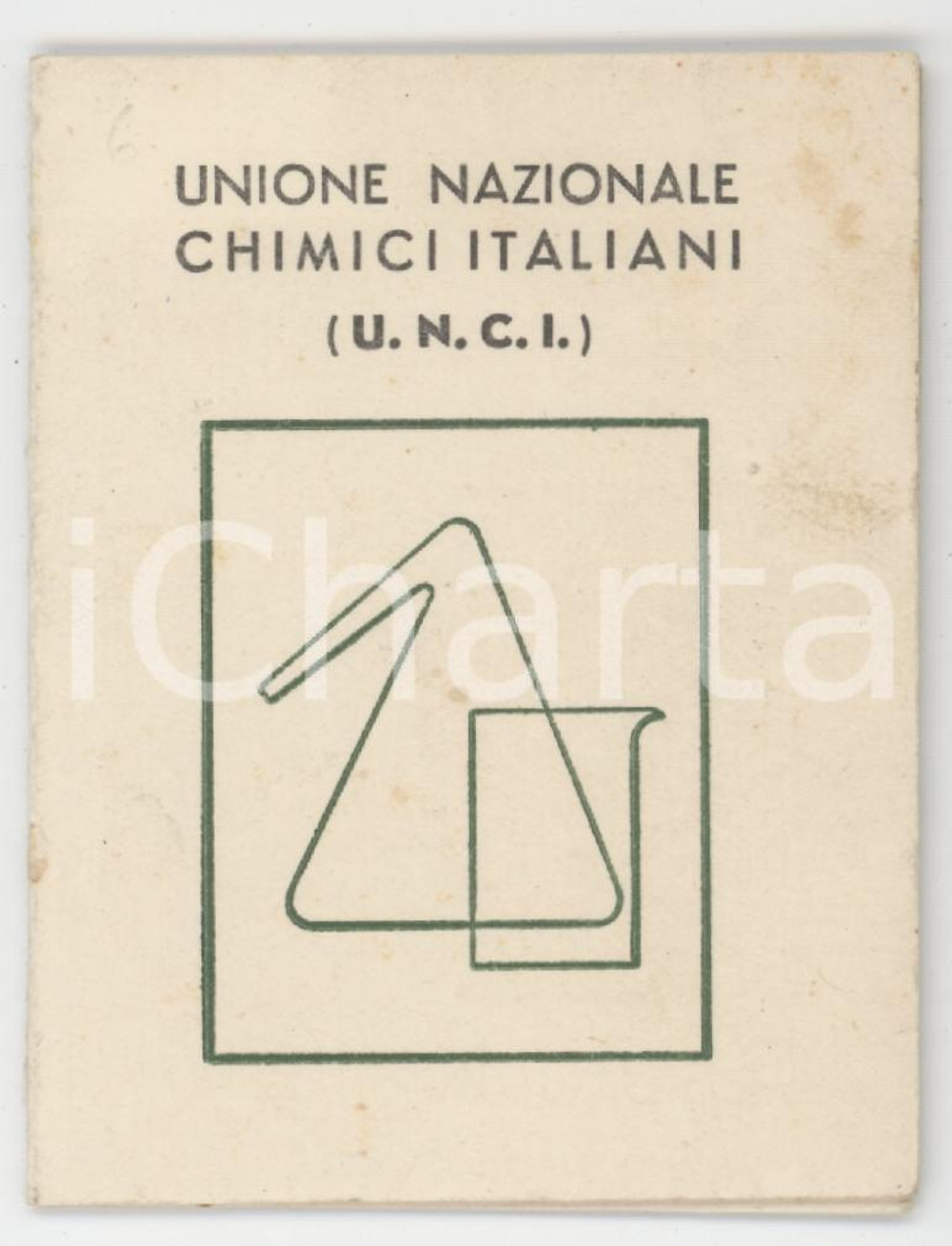 1967 UNCI Unione Nazionale Chimici Italiani - Tessera 6x8 cm
