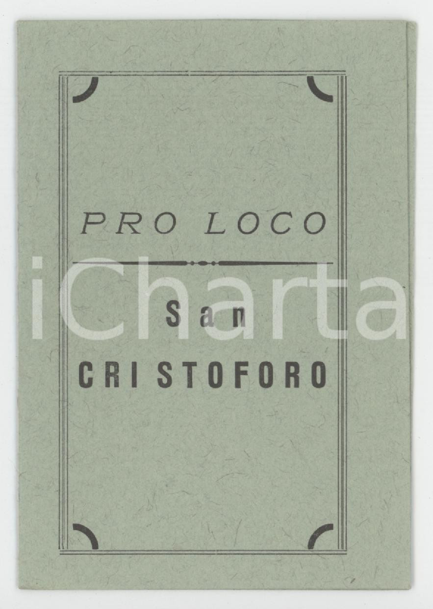 1979 SAN CRISTOFORO - ALESSANDRIA Tessera della Pro Loco - 6x10 cm Tessera originale d'epoca. FAIR/discreto Lievi smussature agli angoli Formato: 6x10 cm originale e autentica 1