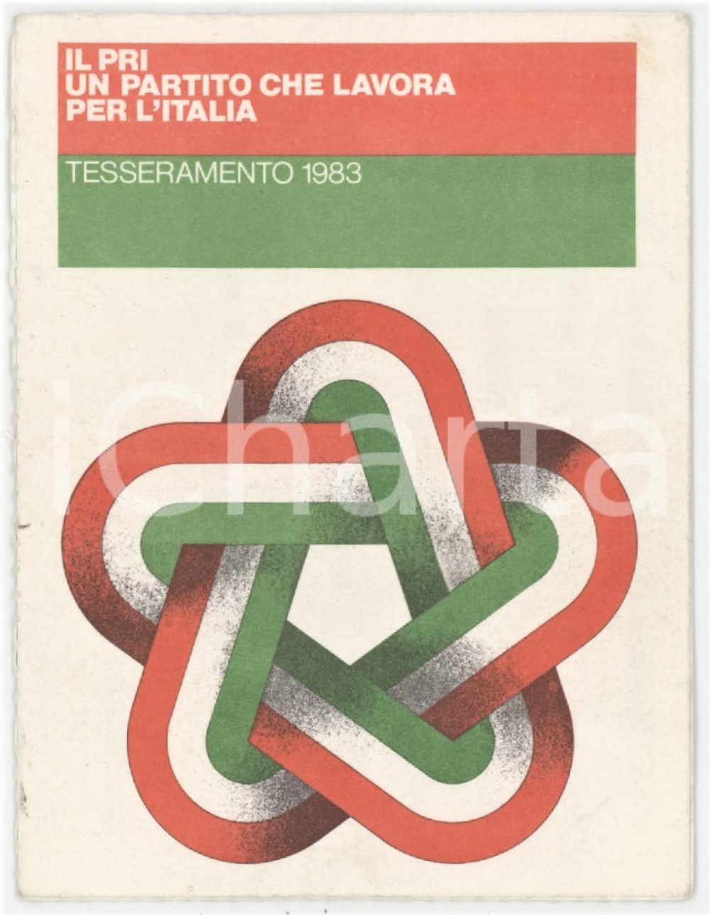 1983 FORLÌ - PRI Partito Repubblicano Italiano - Tessera 7x10 cm