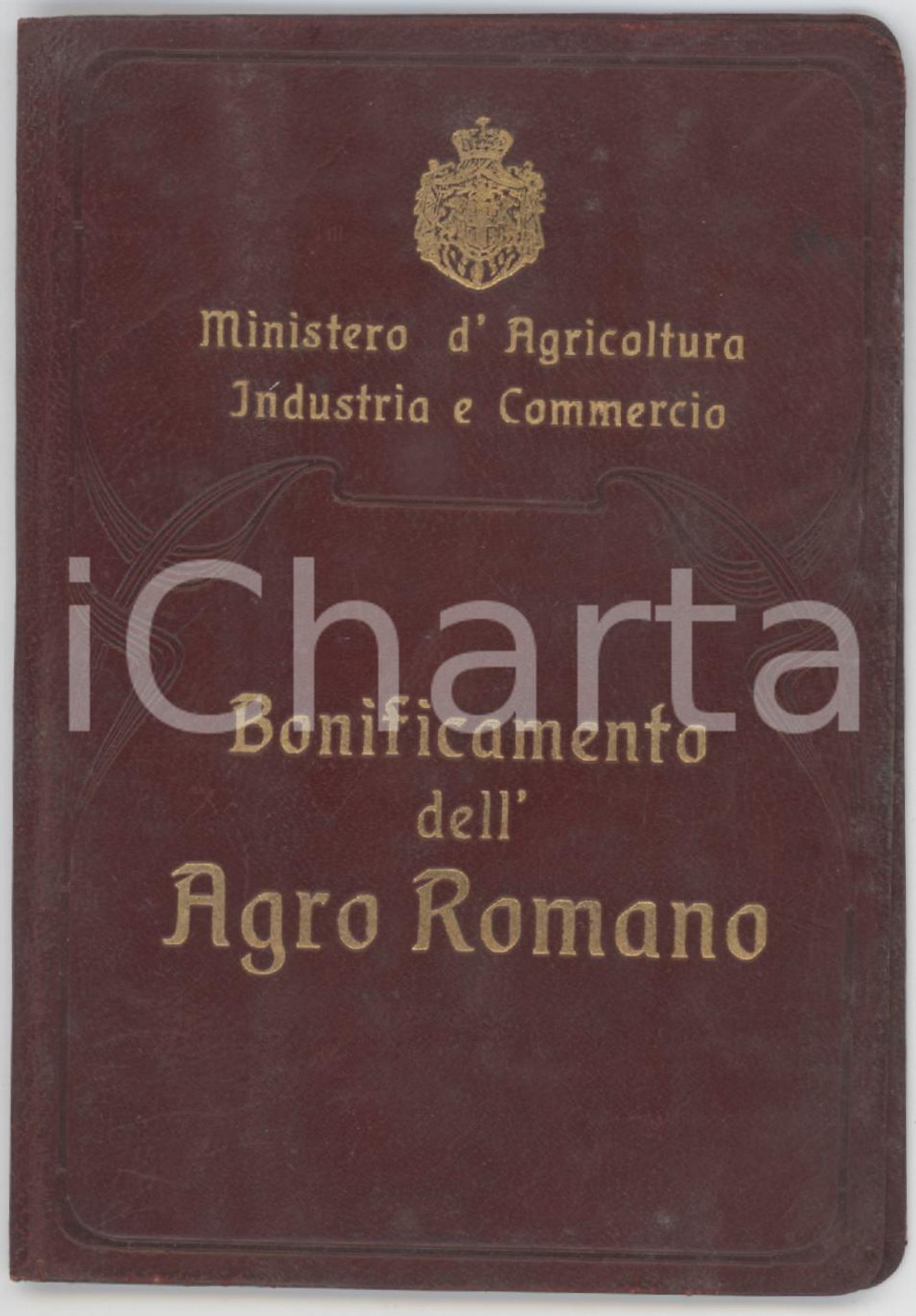 1915 ca BONIFICAMENTO DELL'AGRO ROMANO Tessera di riconoscimento 7x11 cm
