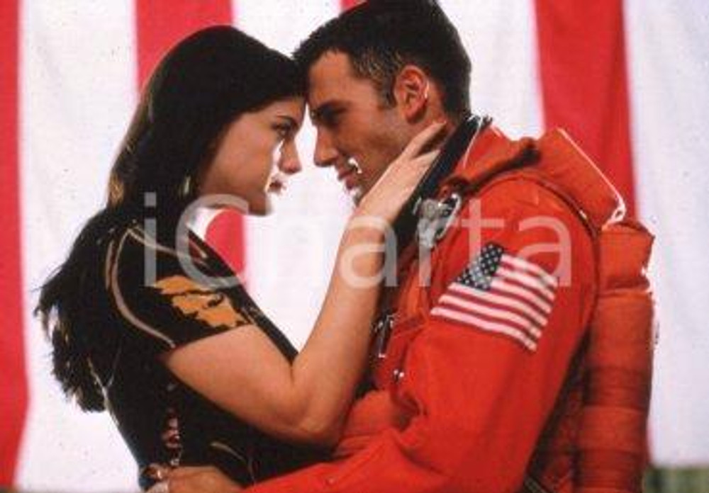35mm vintage slide* 1998 CINEMA Armageddon Liv TYLER Ben AFFLECK sul set