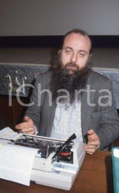 35mm vintage slide* 1985ca GIORNALISMO ROMA Paolo ZACCAGNINI ritratto (1)