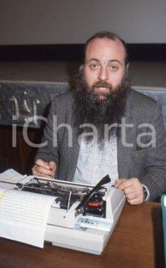 35mm vintage slide* 1985ca GIORNALISMO ROMA Paolo ZACCAGNINI ritratto (2)