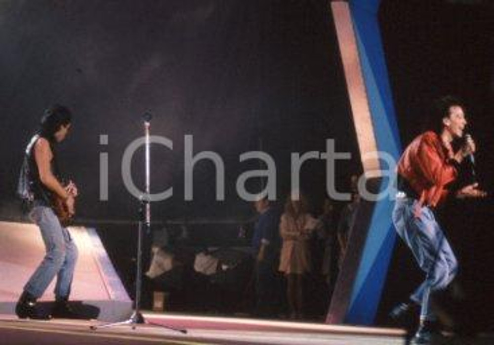 35mm vintage slide* 1988 MUSICA STEVE ROGER BAND in concerto al festival bar (5)