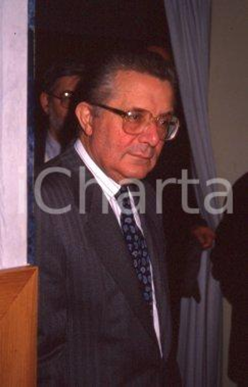 35mm vintage slide* 1985ca MILANO POLITICA DC Luigi VENEGONI ritratto (2)