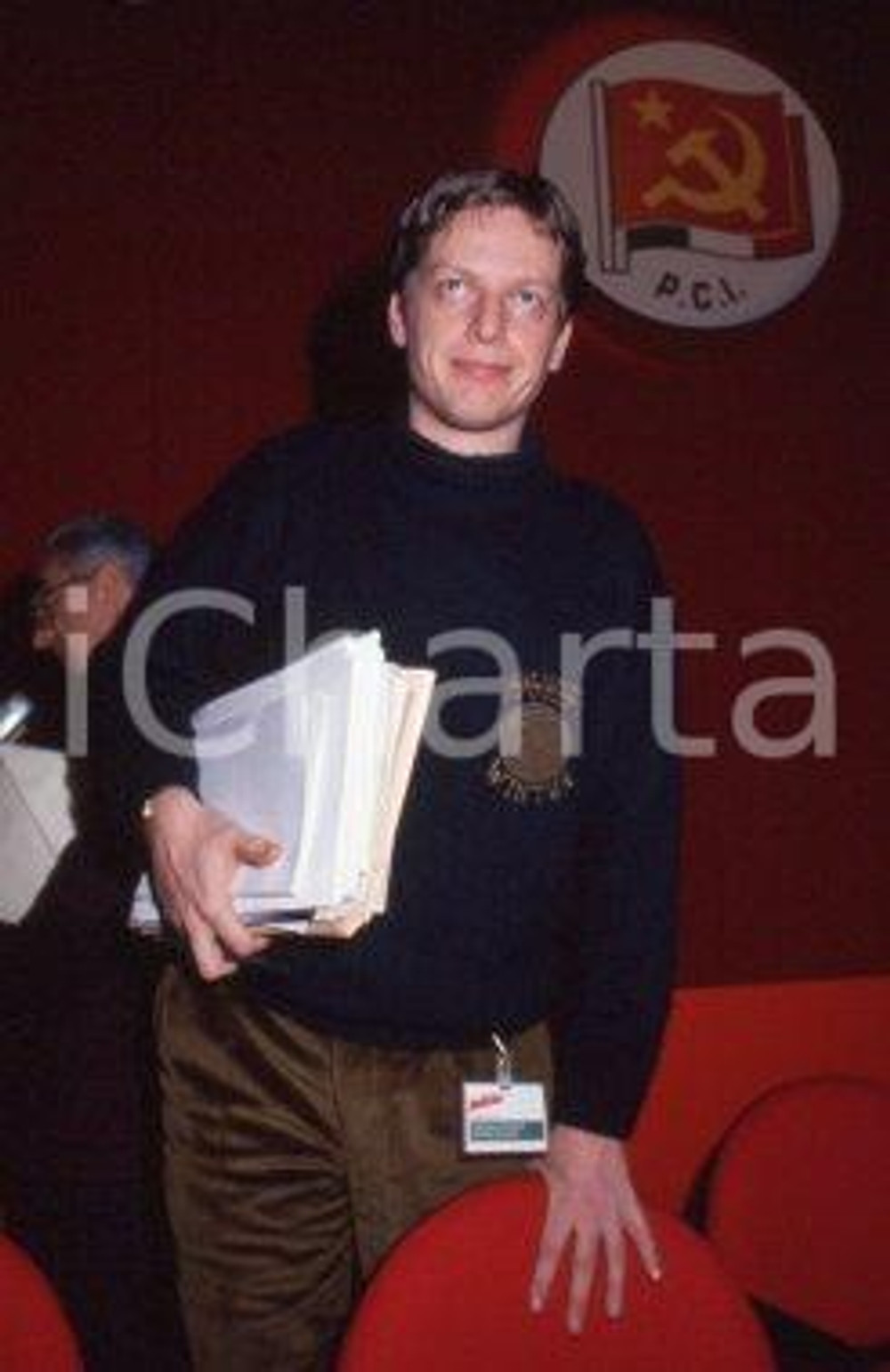 35mm vintage slide* 1990ca POLITICA PCI PDS FGCI Gianni CUPERLO ritratto (20)