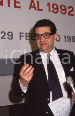 35mm vintage slide* 1988 ROMA POLITICA PSI Antonio LA PERGOLA ritratto (5)