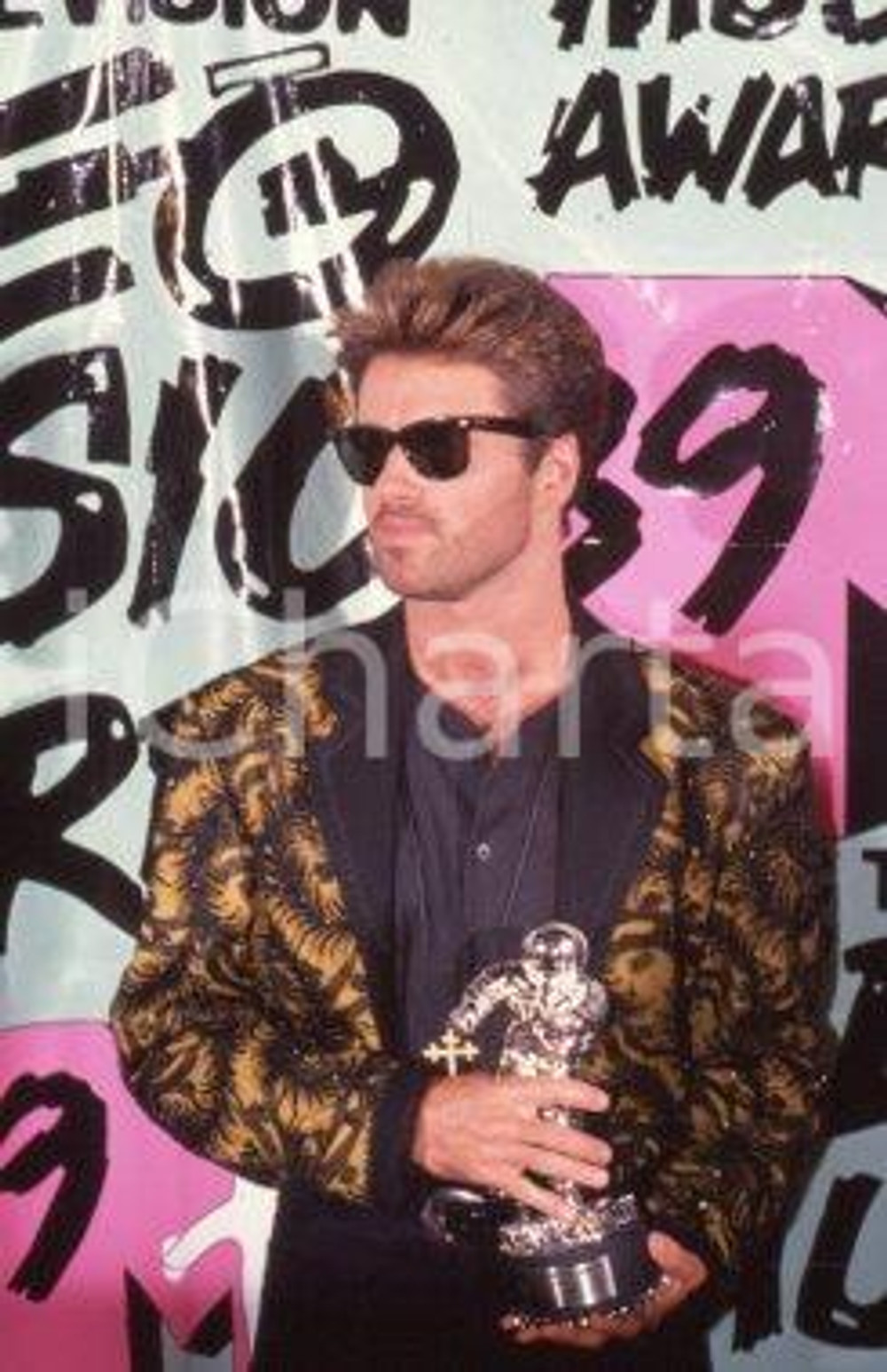 35mm vintage slide* 1989 MUSICA George MICHAEL agli MTV music awards