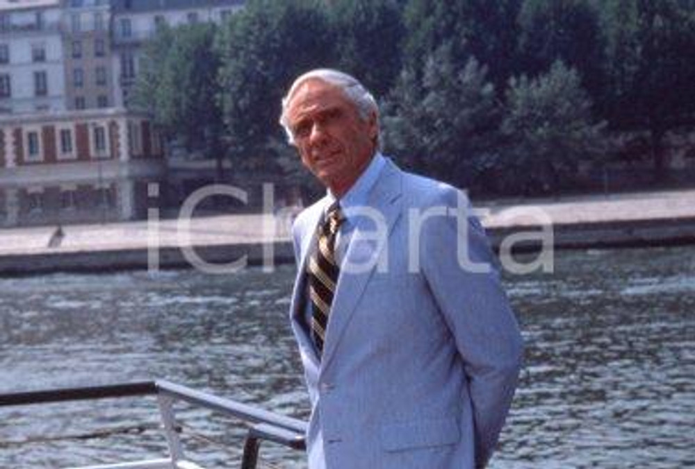 35mm vintage slide* 1992 VENEZIA film festival CINEMA Mel FERRER ritratto (2)