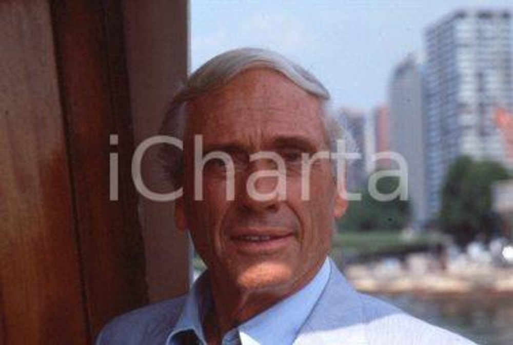 35mm vintage slide* 1992 VENEZIA film festival CINEMA Mel FERRER ritratto (3)