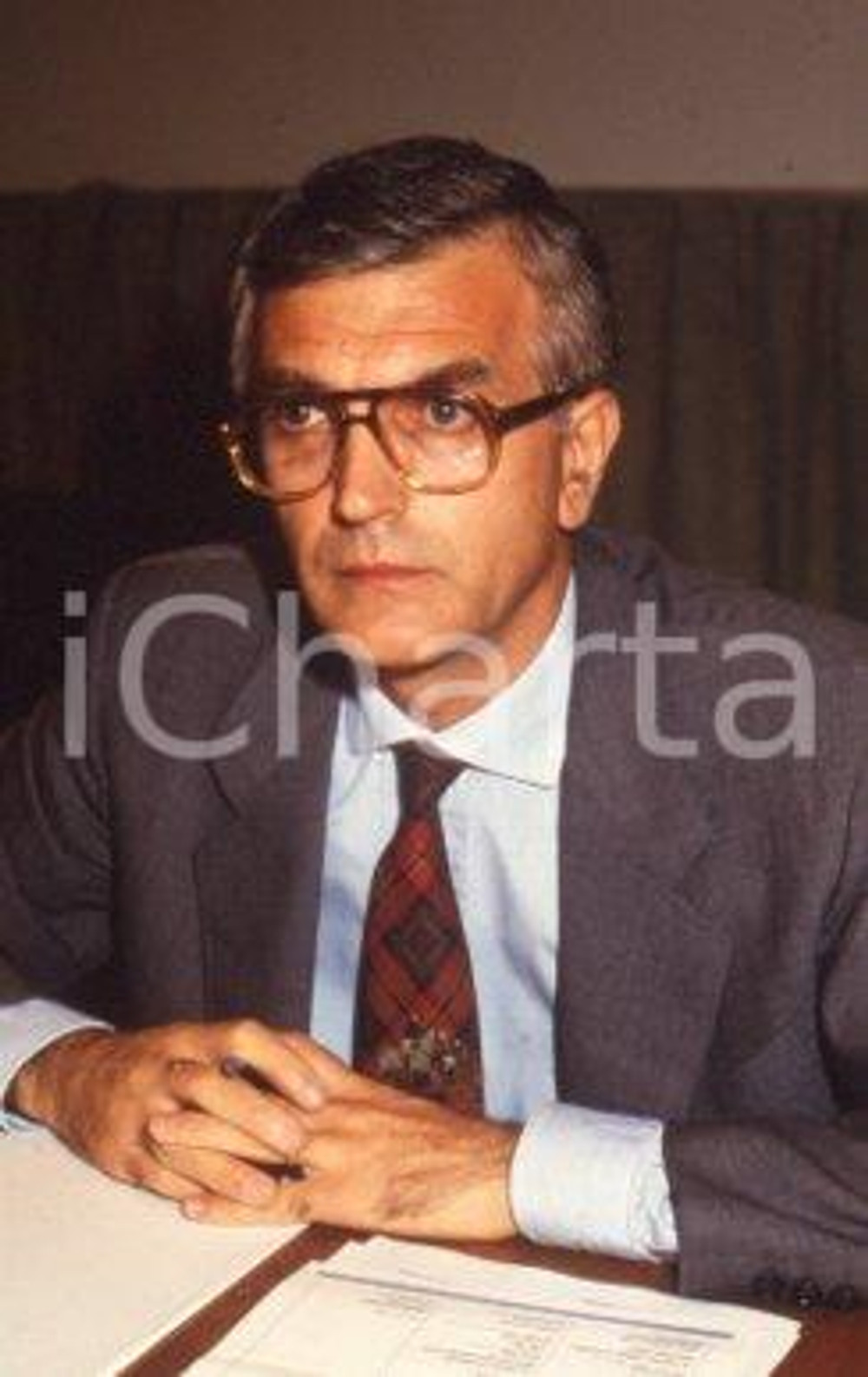 35mm vintage slide* 1990ca MILANO POLITICA DC Giuseppe ADAMOLI ritratto (2)