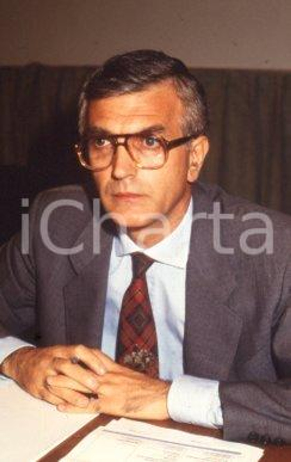 35mm vintage slide* 1990ca MILANO POLITICA DC Giuseppe ADAMOLI ritratto (6)
