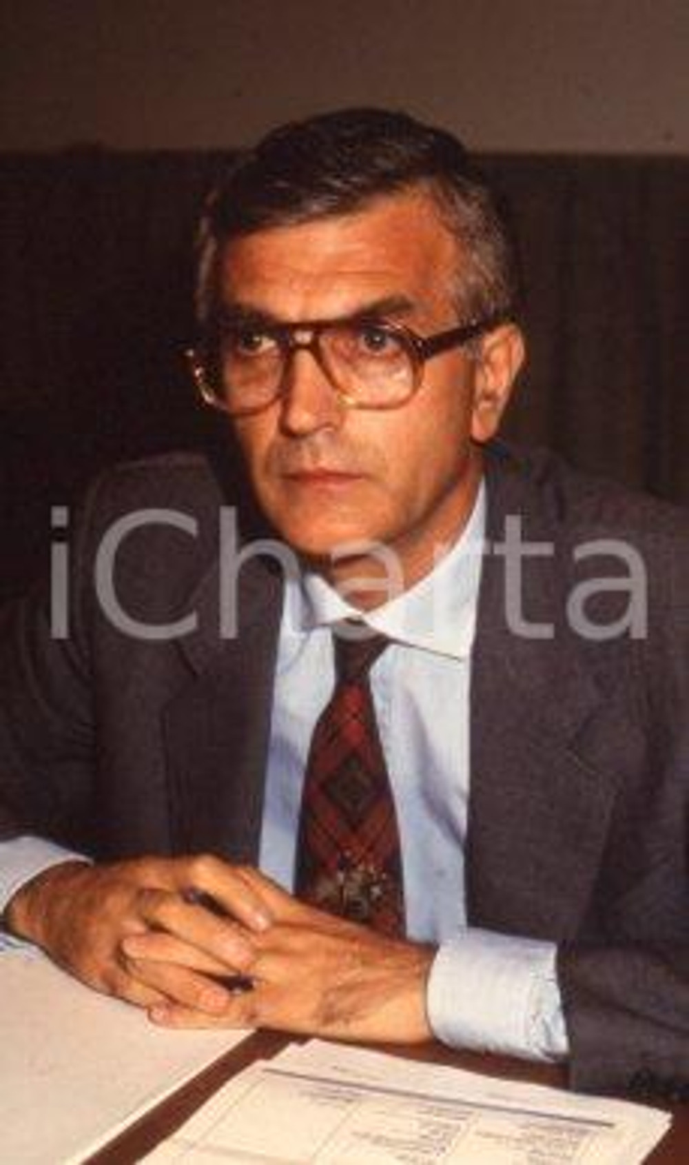 35mm vintage slide* 1990ca MILANO POLITICA DC Giuseppe ADAMOLI ritratto (9)