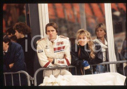35mm vintage slide* 1988 ca FORMULA1 USF&G Racing driver Eddie CHEEVER & wife 4