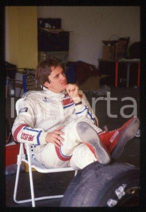 35mm vintage slide* 1988 ca FORMULA1 USF&G Racing driver Eddie CHEEVER (7)