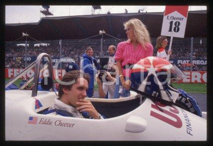 35mm vintage slide* 1988 ca FORMULA1 USF&G Racing driver Eddie CHEEVER (15)