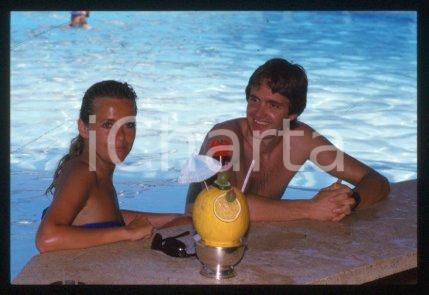 35mm vintage slide* 1995 ca RACING driver Eddie CHEEVER with wife (32)