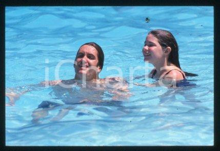 35mm vintage slide* 1995 ca RACING driver Eddie CHEEVER with daughter (34)