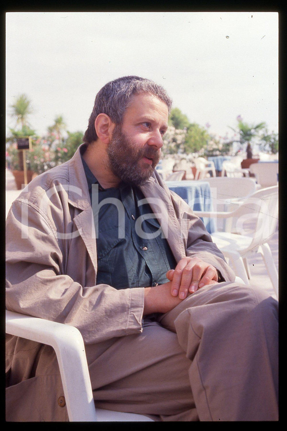 Fotografia d epoca originale 35mm vintage slide 1988 ca VENICE English director Mike LEIGH 37 1