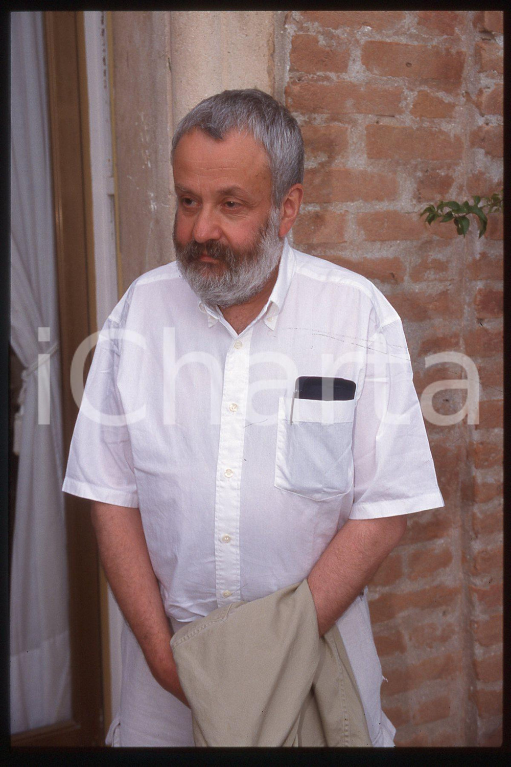 Fotografia d epoca originale 35mm vintage slide 1999 ca VENICE Portrait of English director Mike LEIGH 53 1