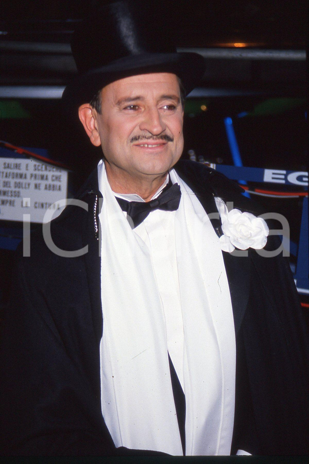 35mm vintage slide* 1990 ca ITALY - TV Georges DESCRIERES French actor (1)