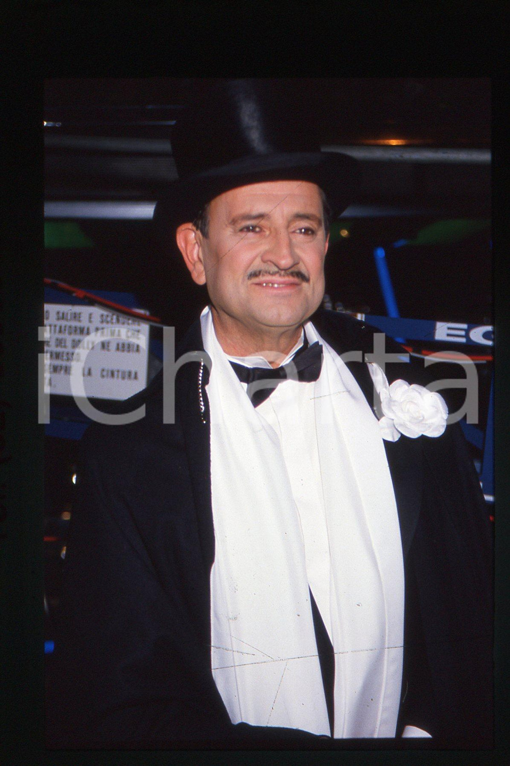 35mm vintage slide* 1990 ca ITALY - TV Georges DESCRIERES French actor (7)