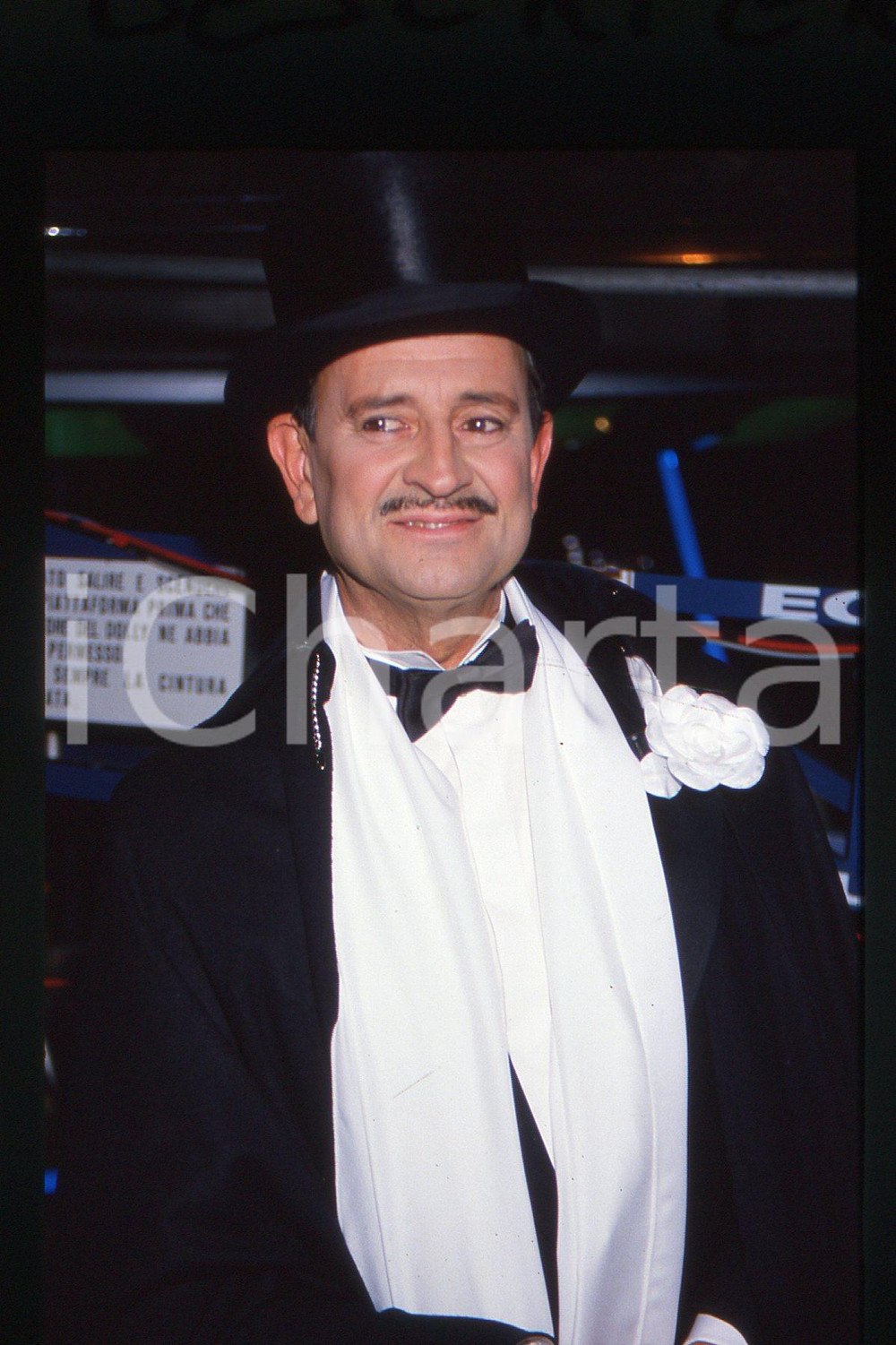 35mm vintage slide* 1990 ca ITALY - TV Georges DESCRIERES French actor (9)