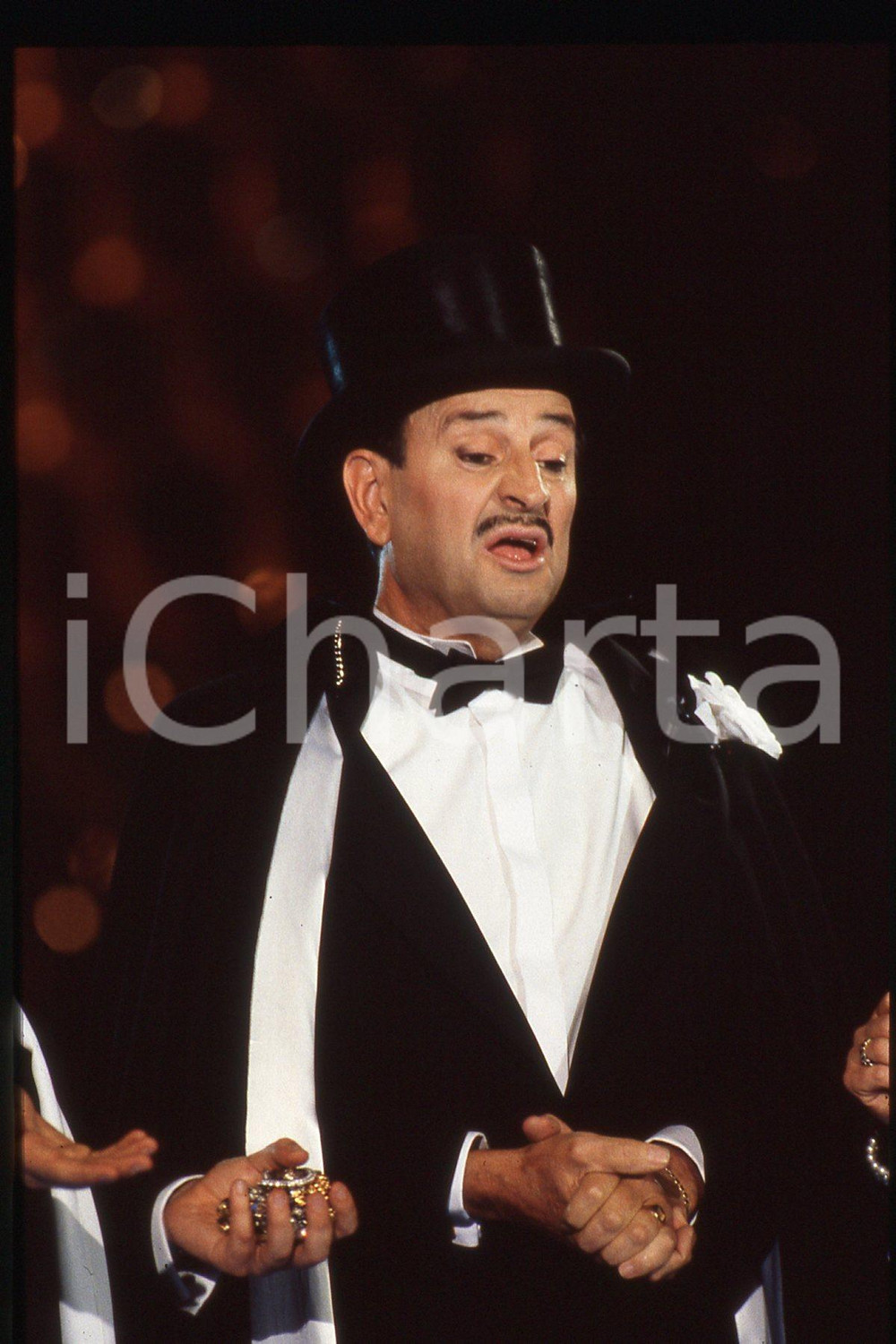 35mm vintage slide* 1990 ca ITALY - TV Georges DESCRIERES French actor (6)
