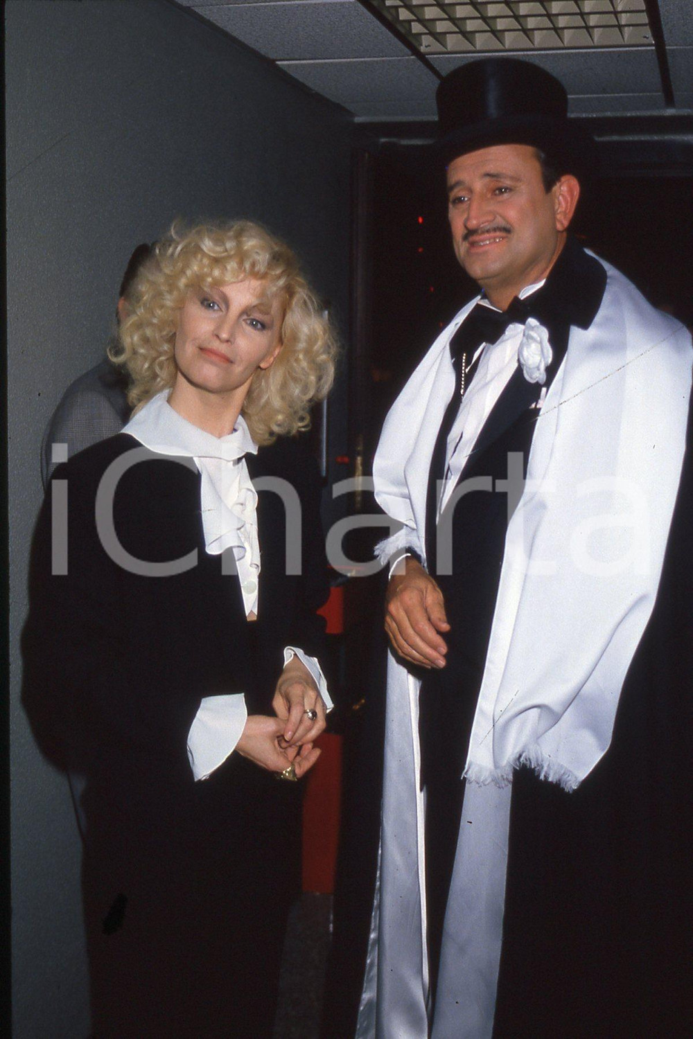 35mm vintage slide* 1990 ca ITALY - TV Georges DESCRIERES & Patty PRAVO (25)