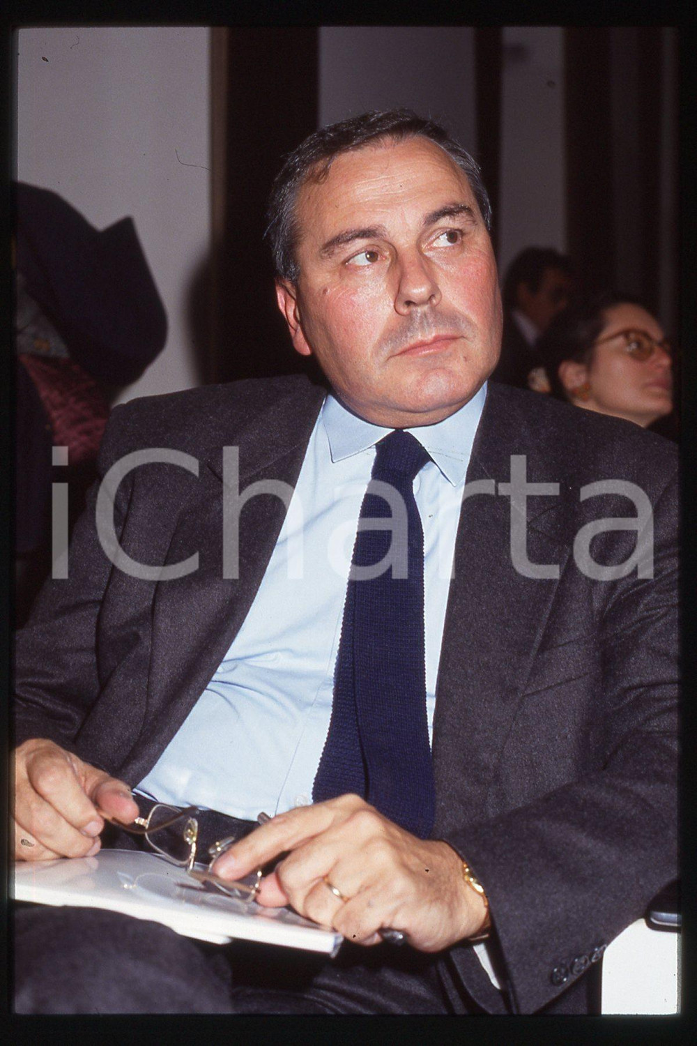 35mm vintage slide* 1996 ca VERONA Italian politician Luigi VIVIANI Portrait (1)