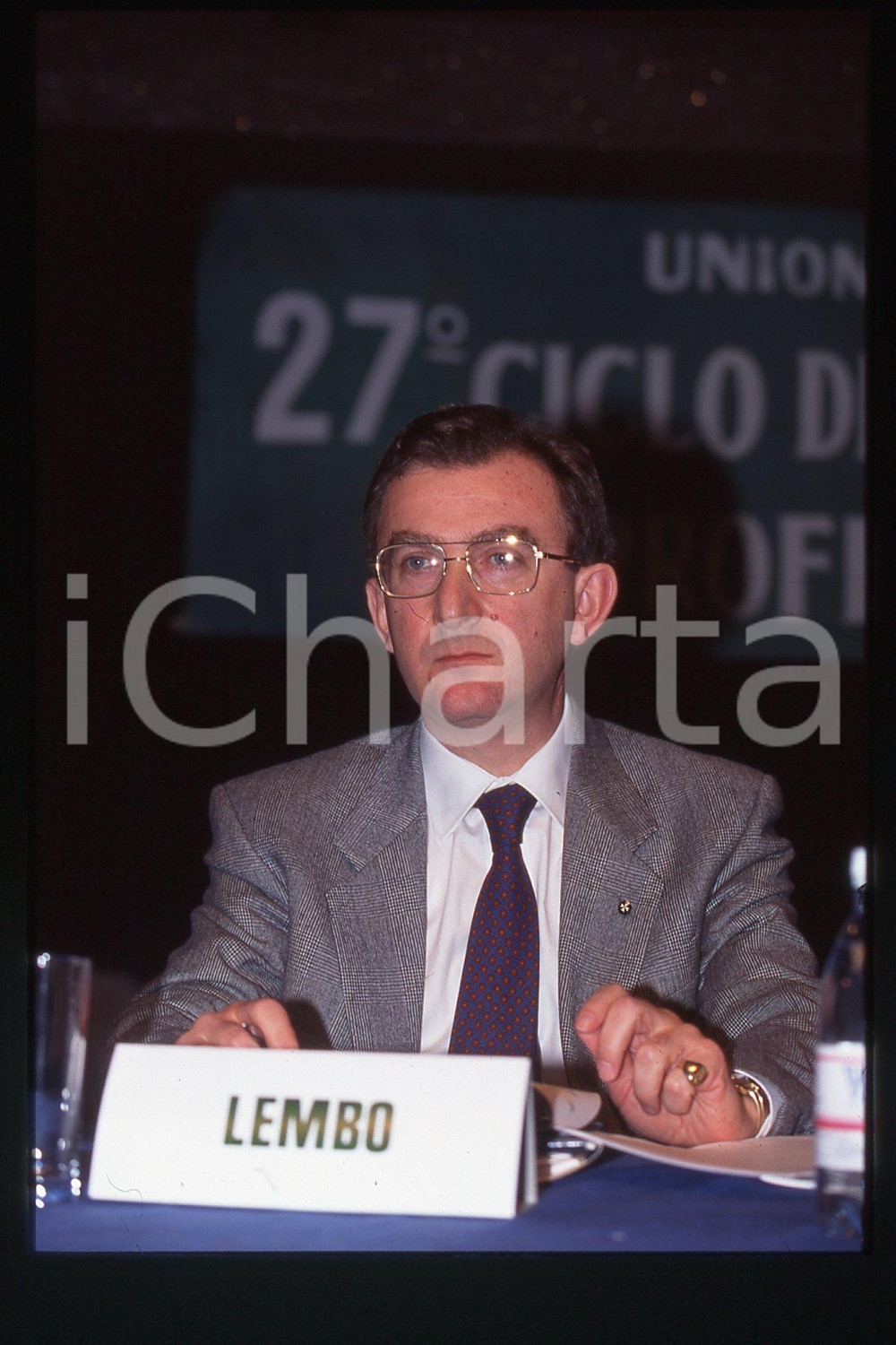 35mm vintage slide* 1995 ca ITALY Journalist politician Alberto Paolo LEMBO 1