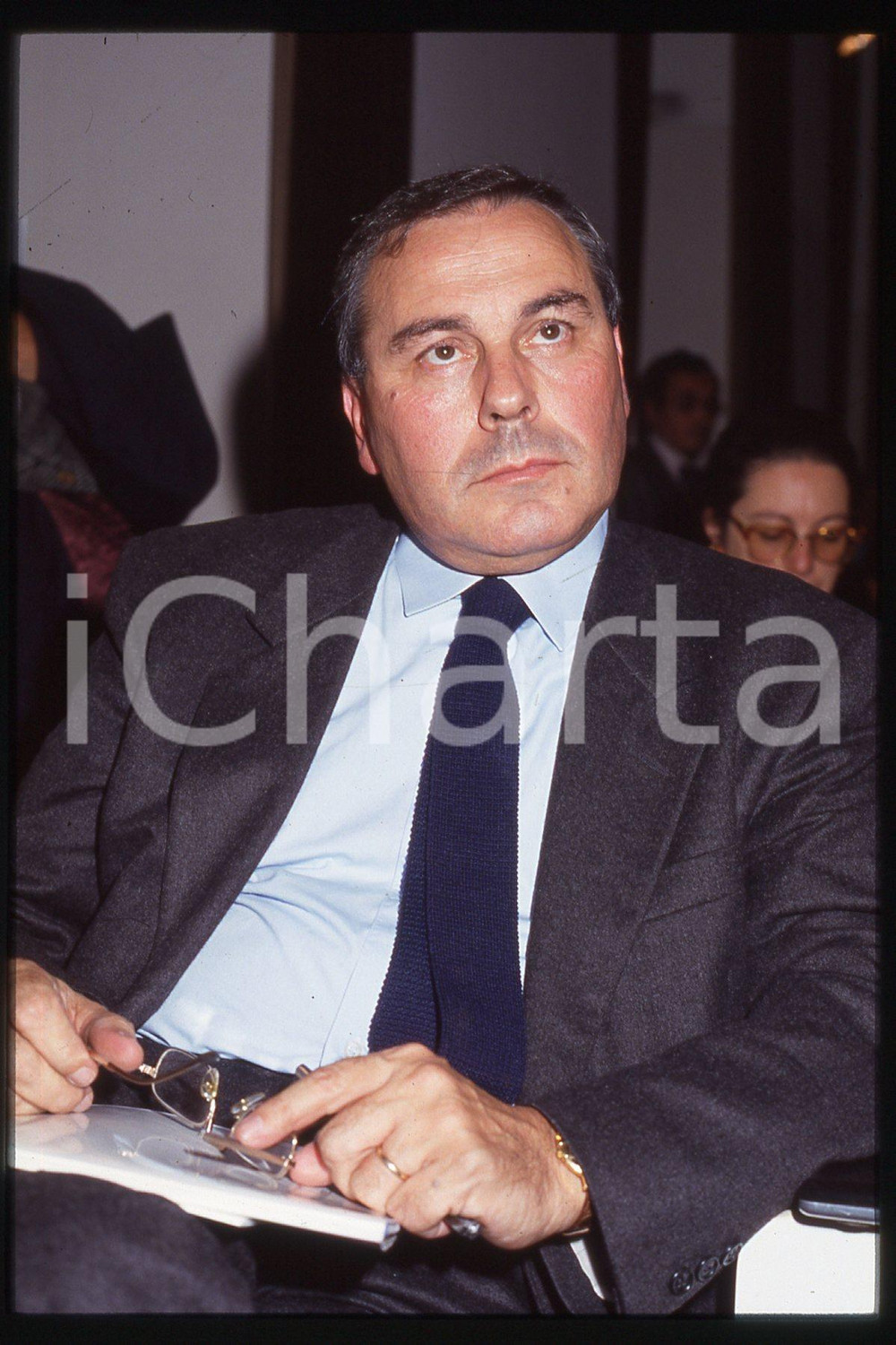 35mm vintage slide* 1996 ca VERONA Italian politician Luigi VIVIANI Portrait (2)