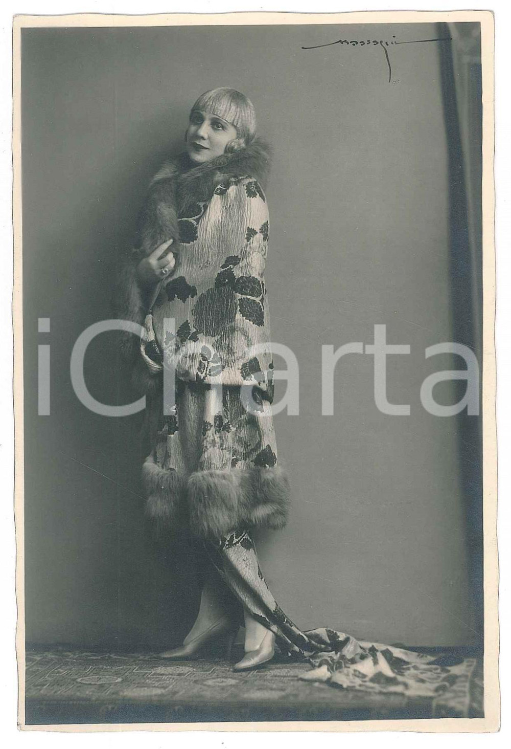 1930 ca TORINO TEATRO Attrice MERIGHI - Ritratto *Foto MASSAGLIA Autografo