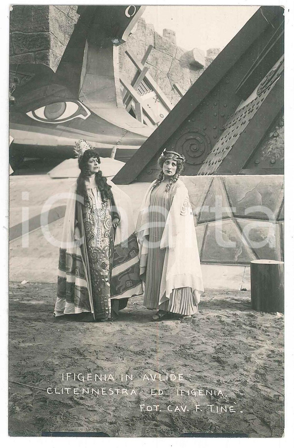Fotografia d epoca originale 1930 TEATRO SIRACUSA Ifigenia in Aulide  Evelina PAOLI Giovanna SCOTTO Foto 1